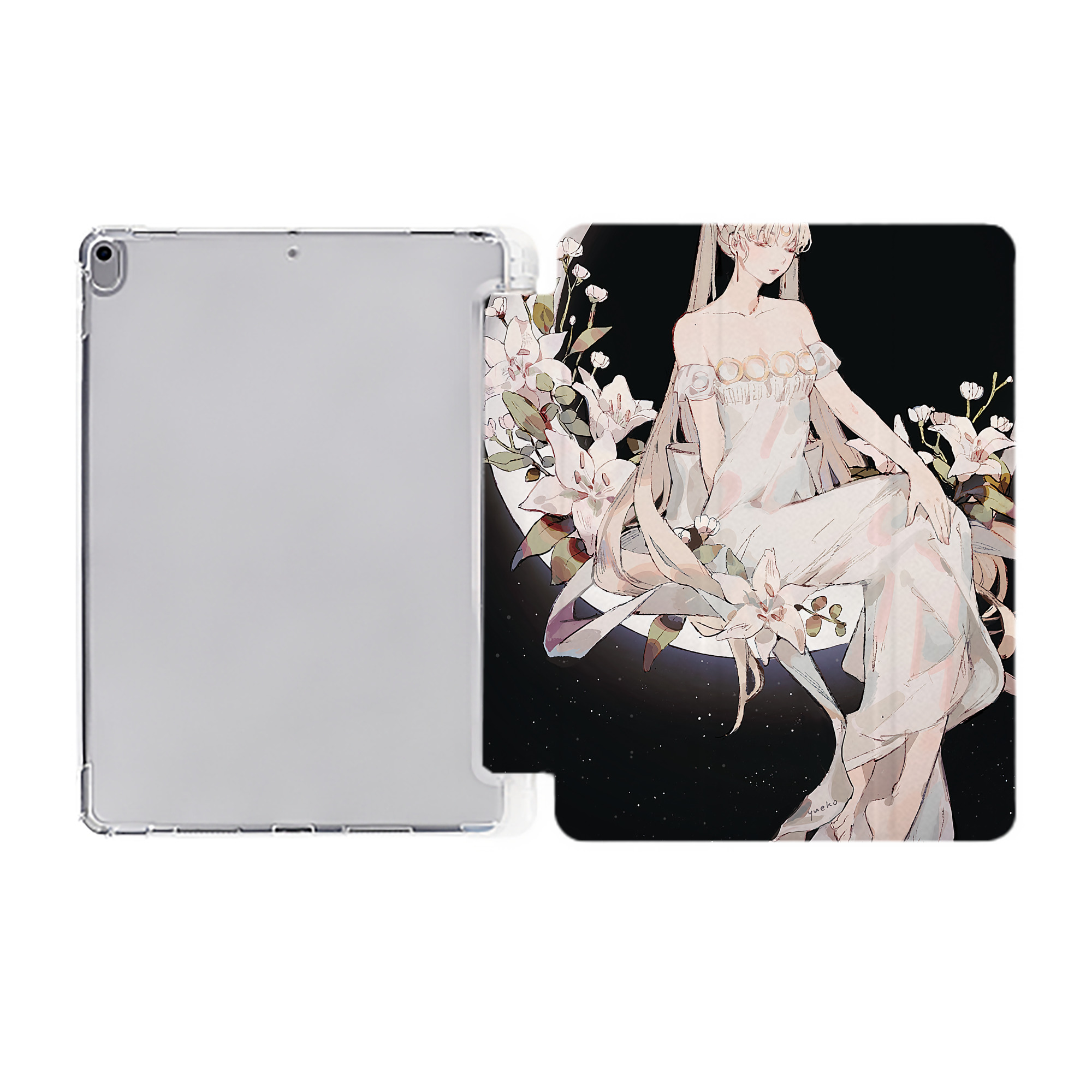 （画像用） 美少女戦士セーラームーン Sailor Moon IPad ケース ペン収納付き 三つ折りスタンド PUレザー×シリコン 対応機種9.5/10.5/10.9インチ
